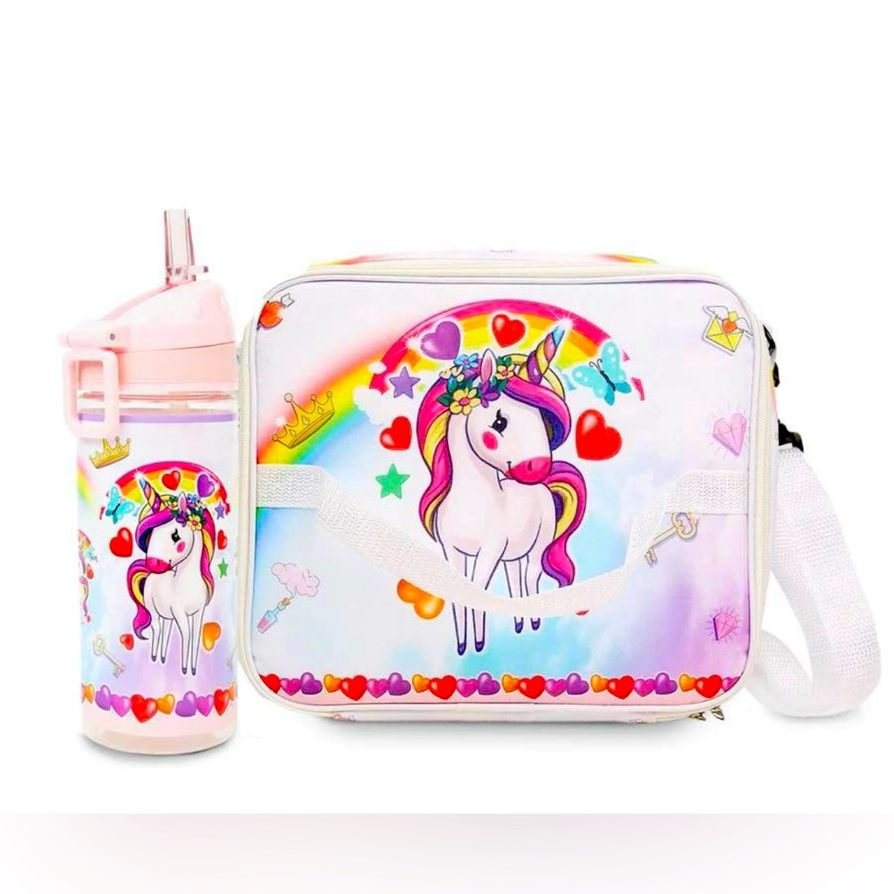 ToyToEnjoy Unicorn 🦄 Kids' Lunch Bag With Water Bottle NIB